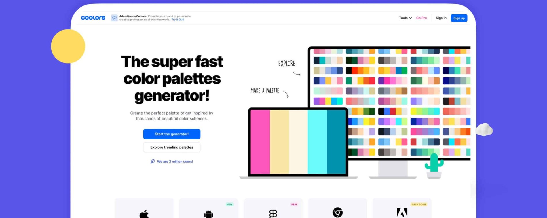 כלי לבחירת פלטת צבעים לאתר